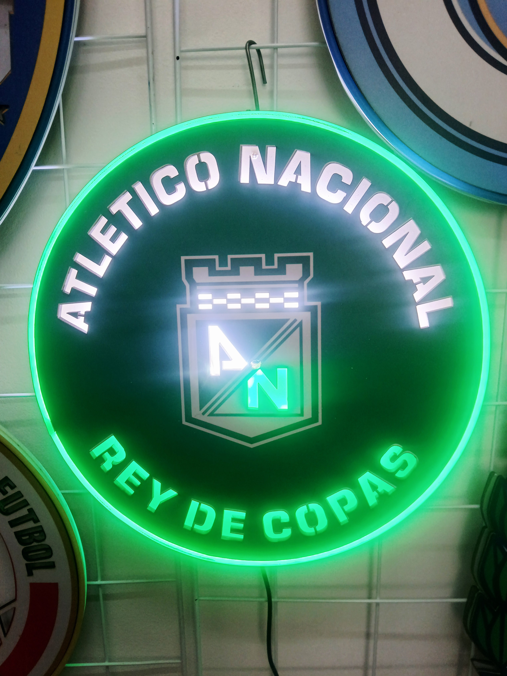 Cuadro neón 3D Atlético nacional - Image 3