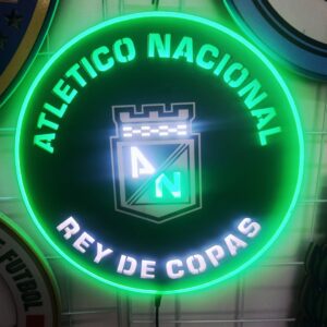 Cuadro neón 3D Atlético nacional