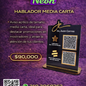 Hablador media carta 3D