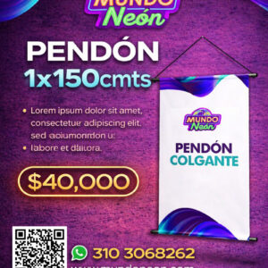 Pendón 1x150cmts